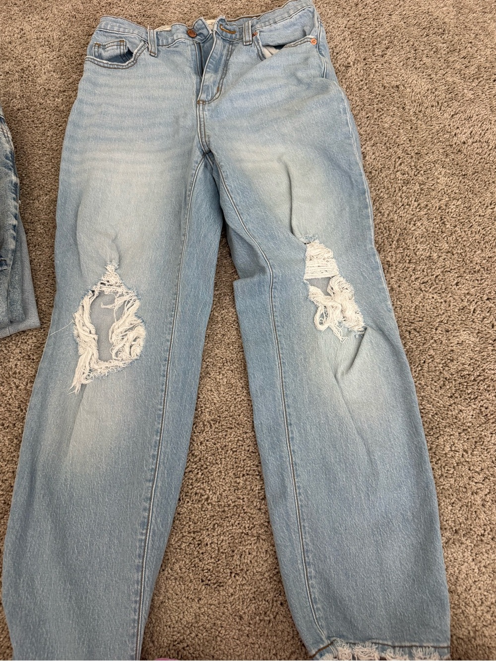 Universal Thread Light Blue Distressed Boyfriend Jeans